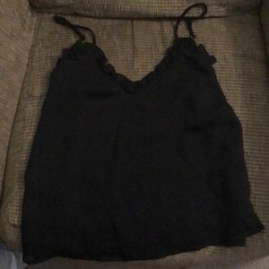 Black Ruffle Tank/Cami